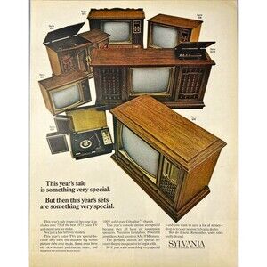 Sylvania Televisions "This Years Sets are Something Special"Vintage Print Ad '71